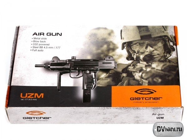 пистолет пневматический gletcher uzm в коробке пистолет пневматический gletcher uzm