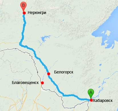 хабаровск нерюнгри благовещенск белогорск карта хабаровск нерюнгри благовещенск белогорск карта