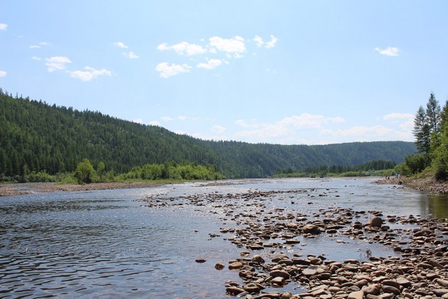 Река Чульман в Нерюнгри